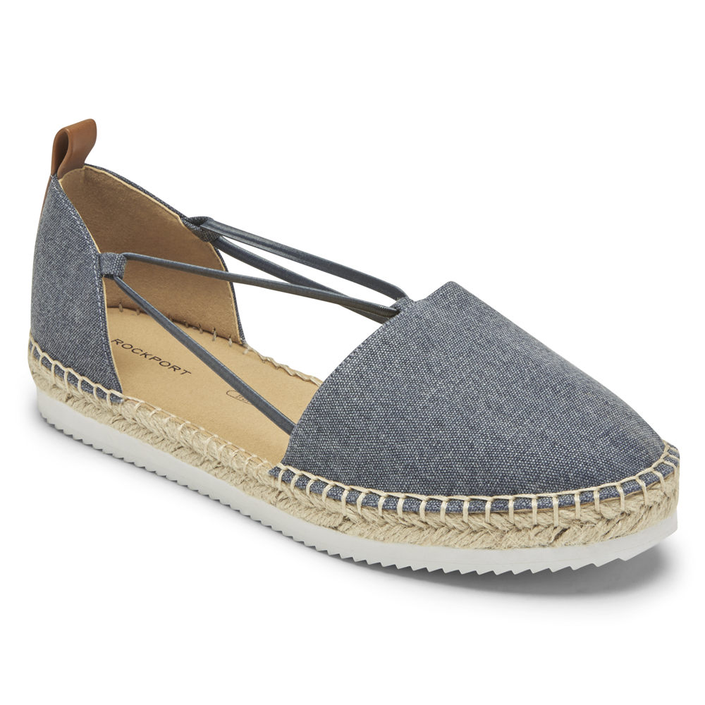 Rockport Womens Slip-On Grey - Seaview Bungee - UK 582-RFCWPO